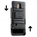 Wholesale Samsung Galaxy Note 4 TPE Armor Shell Holster Combo Belt Clip (Black)